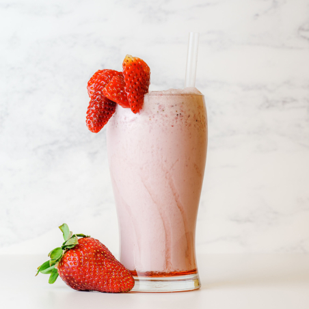 Milk-shake fraise substitut de repas 