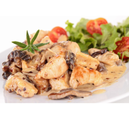 Plat protéiné poulet champignon à la crème