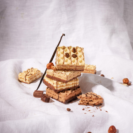 Gaufrettes chocolat noisette  protéinées 